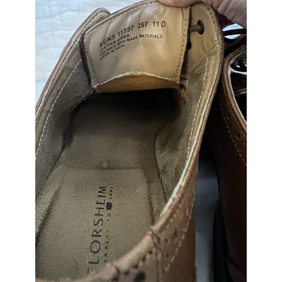 Florsheim Cognac Wingtip Oxford Loafers 11D EUC main image 4